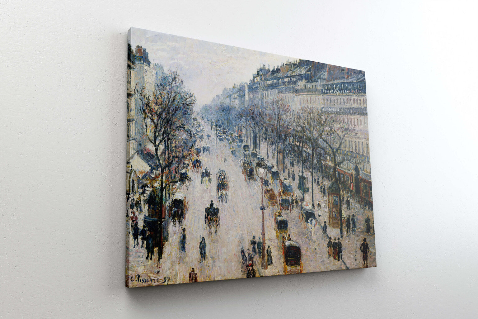 Reproduktsioon "Boulevard Montmartre talvehommikul" (Camille Pissarro), 100x70 cm. цена и информация | Seinapildid | kaup24.ee