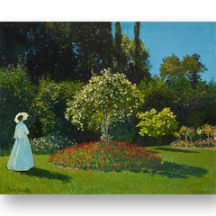 Reproduktsioon "Daam aias" (Claude Monet), 100x70 cm. hind ja info | Seinapildid | kaup24.ee