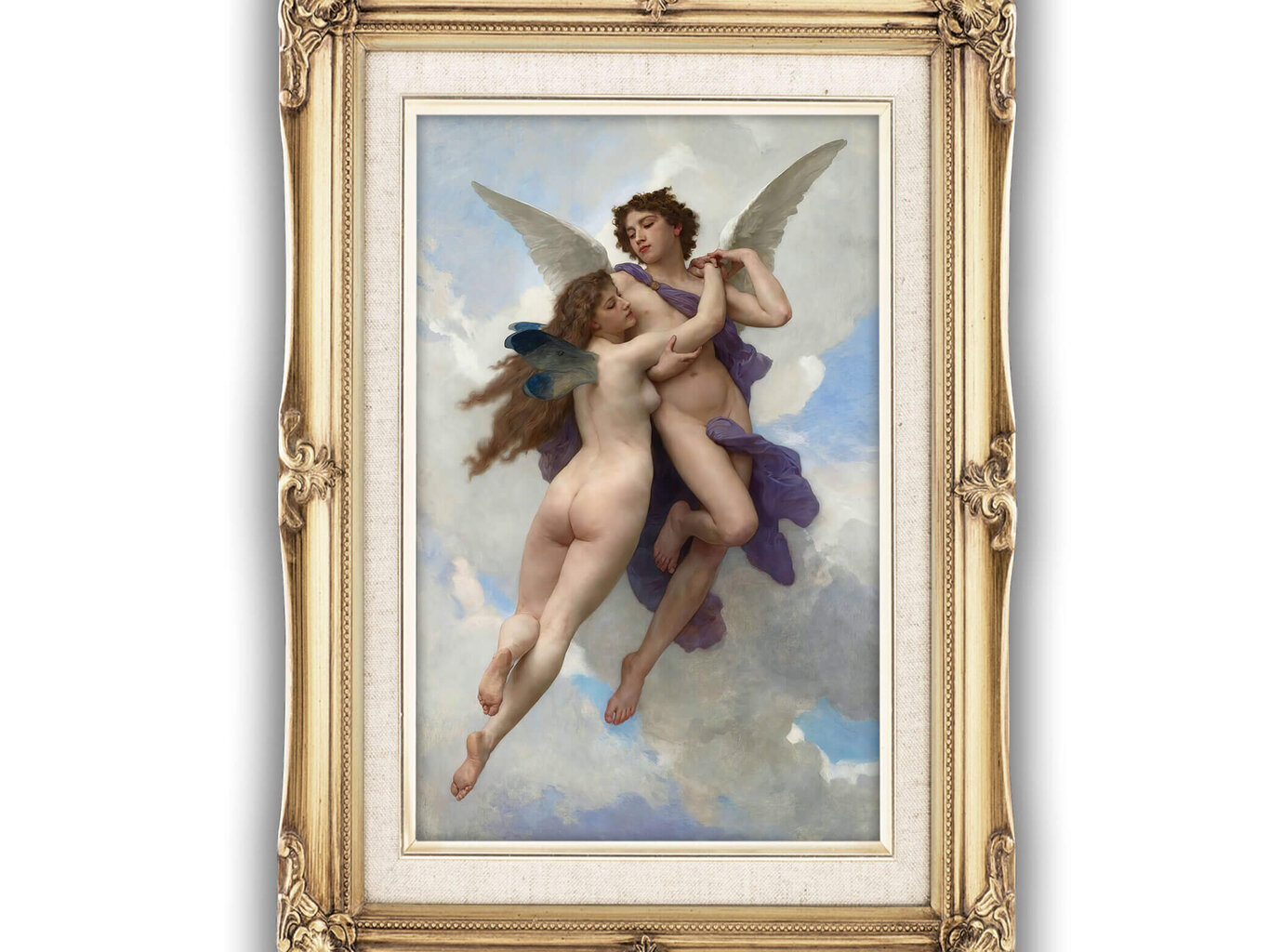 Reproduktsioon "Amor ja Psyche" (Wilhelm-Adolphe Bouguereau), 100x70 cm. hind ja info | Seinapildid | kaup24.ee