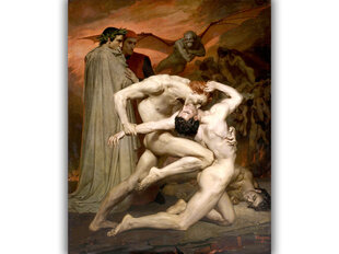 Reproduktsioon „Dante ja Virgil“ (William-Adolphe Bouguereau), 100x70 cm цена и информация | Картины, живопись | kaup24.ee
