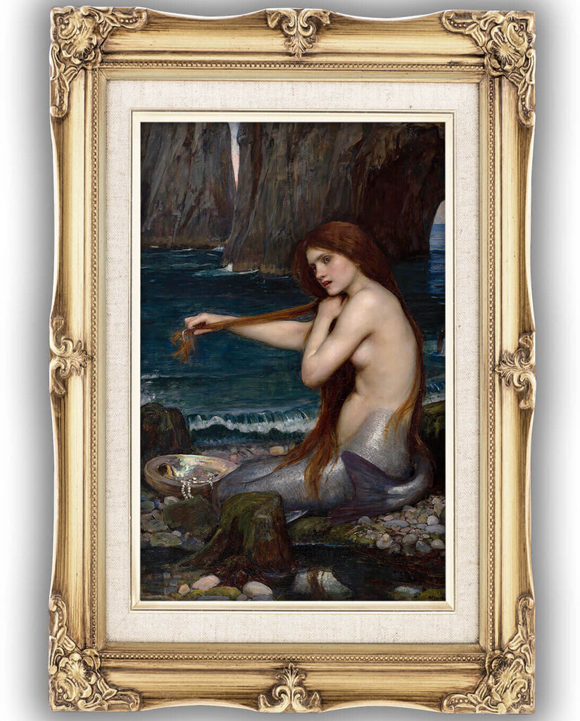 Reproduktsioon "Merineitsi" (John William Waterhouse), 100x70 cm. цена и информация | Seinapildid | kaup24.ee