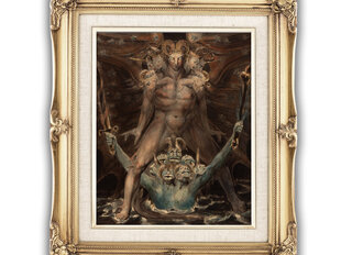 Reproduktsioon „Suur punane draakon ja koletis merest“ (William Blake), 100x70 cm. цена и информация | Картины, живопись | kaup24.ee