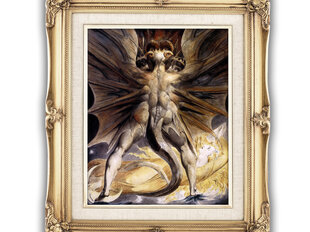 Reproduktsioon "Suur punane draakon ja päikesega riietatud naine" (William Blake), 100 x 70 cm. цена и информация | Картины, живопись | kaup24.ee