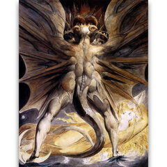 Reproduktsioon "Suur punane draakon ja päikesega riietatud naine" (William Blake), 100 x 70 cm. цена и информация | Картины, живопись | kaup24.ee