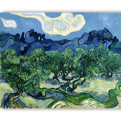 Reproduktsioon „Oliivipuud Alpilles taustal“ (Vincent Van Gogh), 100x70 cm hind ja info | Seinapildid | kaup24.ee