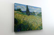 Reproduktsioon "Roheline nisupõld küpressidega" (Vincent van Gogh), 60x80 cm цена и информация | Seinapildid | kaup24.ee