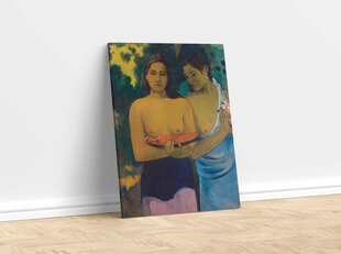 Reproduktsioon "Kaks Tahiti naist" (Paul Gauguin), 60x80 cm. hind ja info | Seinapildid | kaup24.ee