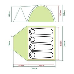 Палатка Coleman DARWIN 4+ цена и информация | Палатки | kaup24.ee