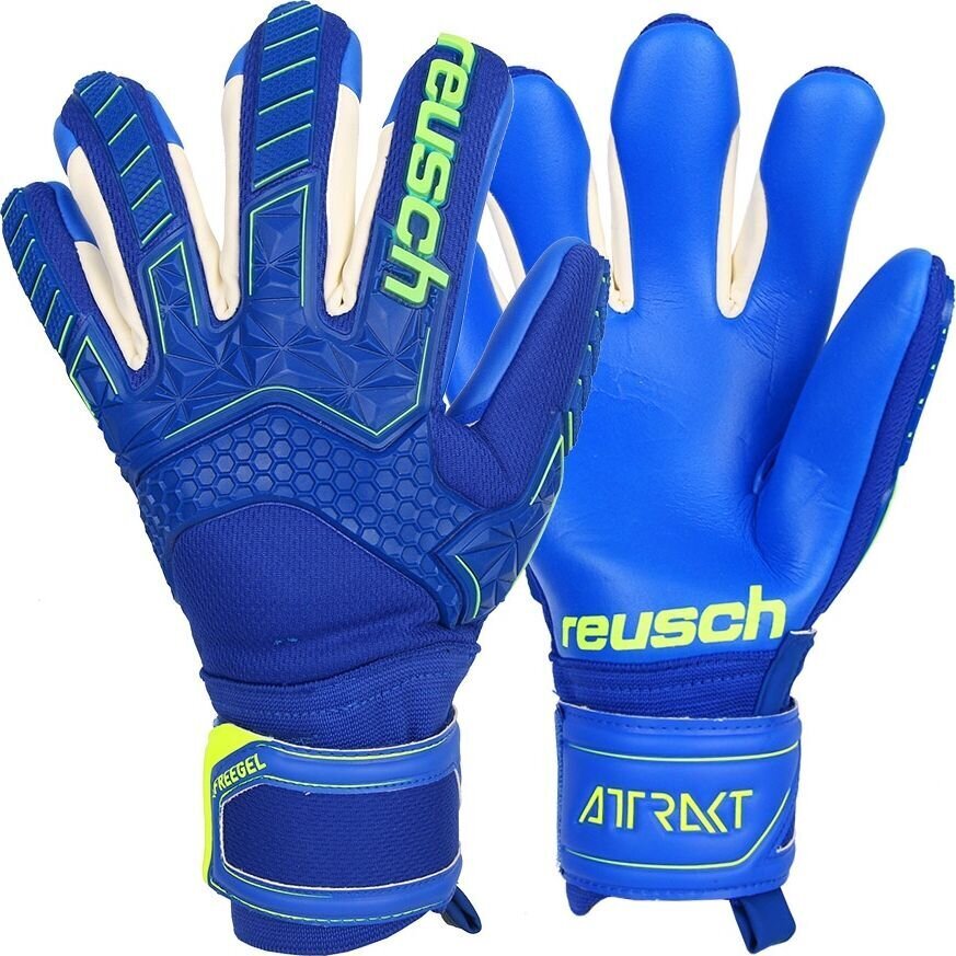 Väravavahi kindad Reusch Attrakt Freegel S1 Finger Support, sinine hind ja info | Väravavahi kindad | kaup24.ee