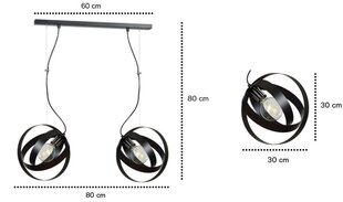 Rippvalgusti Galaxy 2, must цена и информация | Люстры | kaup24.ee