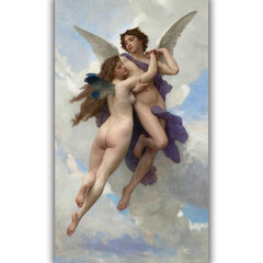 Reproduktsioon "Amor ja Psyche" (Wilhelm-Adolphe Bouguereau), 60x80 cm. цена и информация | Картины, живопись | kaup24.ee