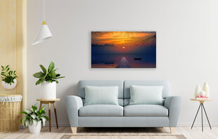 Reproduktsioon Paat päikeseloojangul, 40x60 cm hind ja info | Seinapildid | kaup24.ee