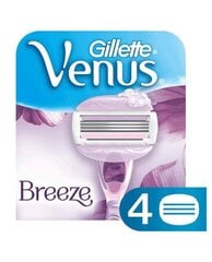 Сменные лезвия Gillette Venus Breeze, 4 шт. цена и информация | Косметика и средства для бритья | kaup24.ee