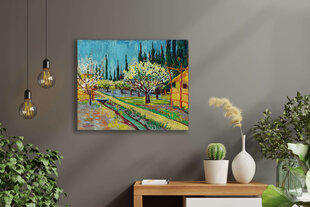 Reproduktsioon "Küpressidega ümbritsetud lilleaed" (Vincent van Gogh), 40x60 cm. цена и информация | Картины, живопись | kaup24.ee