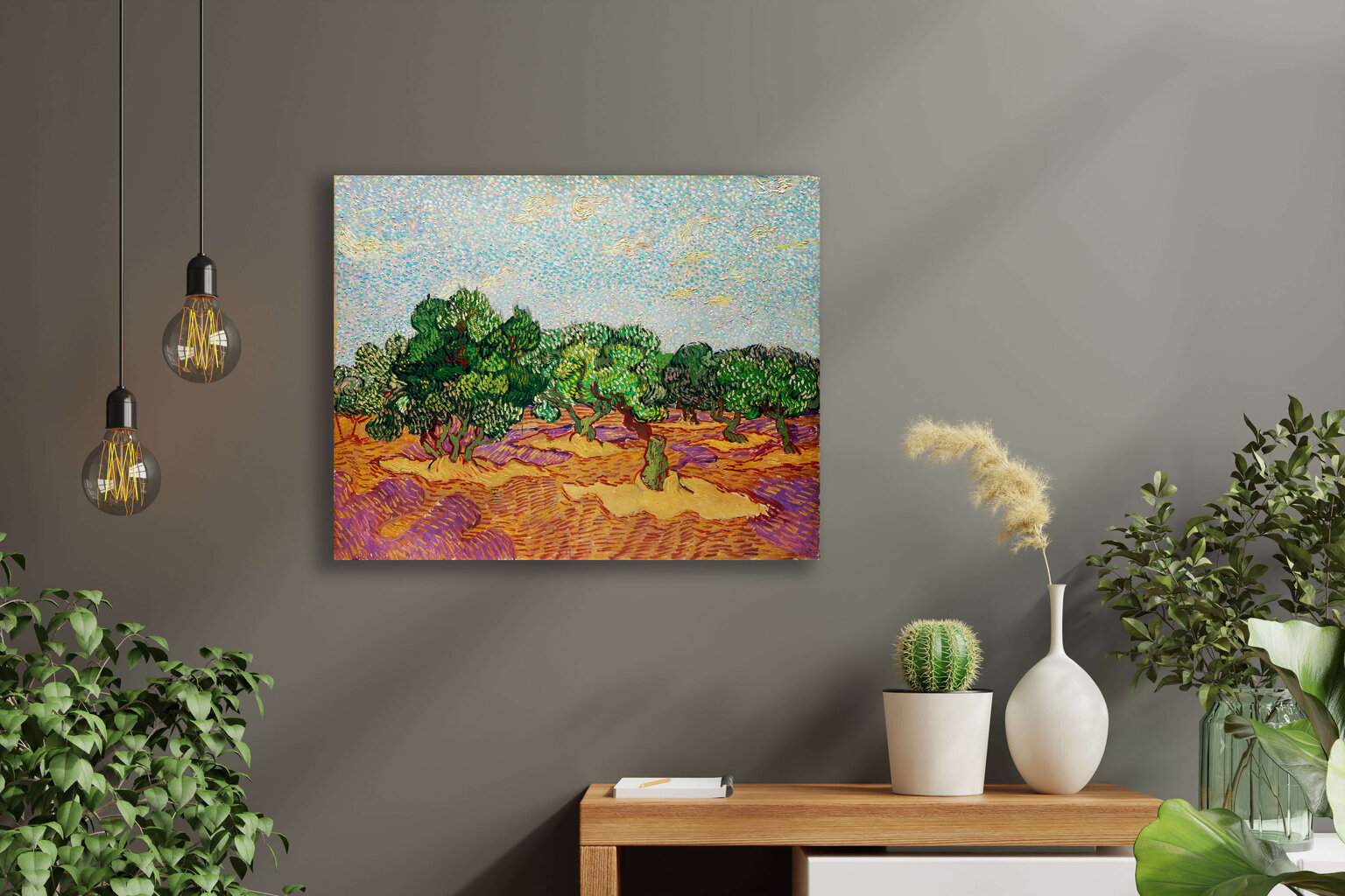 Reproduktsioon „Oliivipuud“ (Vincent Van Gogh), 40 x 60 cm цена и информация | Seinapildid | kaup24.ee