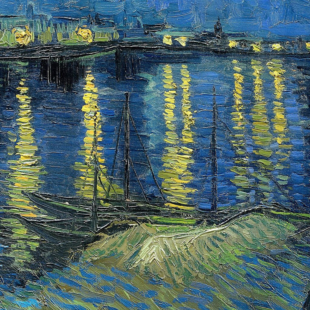 Reproduktsioon „Tähistaevas Rhône'i kohal“ (Vincent Van Gogh), 40x60 cm hind ja info | Seinapildid | kaup24.ee