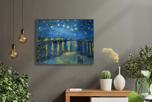 Репродукция Звездная ночь над Роной (Винсент Ван Гог), 40x60 см цена и информация | Настенные деревянные декорации | kaup24.ee