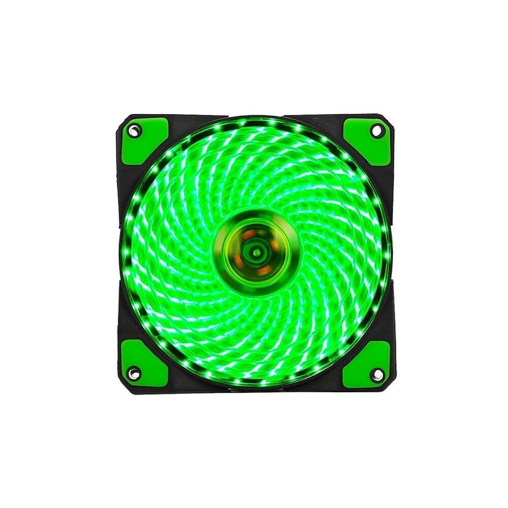 Ventilaator Fan Bandit 120 x 120 mm BanditPower BP-F33AG Gaming 33x LED 4+3 Pin Molex, roheline цена и информация | Arvuti ventilaatorid | kaup24.ee