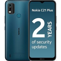 Nokia C21 Plus, Dual SIM, 3/32GB Blue цена и информация | Мобильные телефоны | kaup24.ee