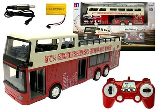 Raadio teel juhitav kahekorruseline buss R/C, punane цена и информация | Игрушки для мальчиков | kaup24.ee