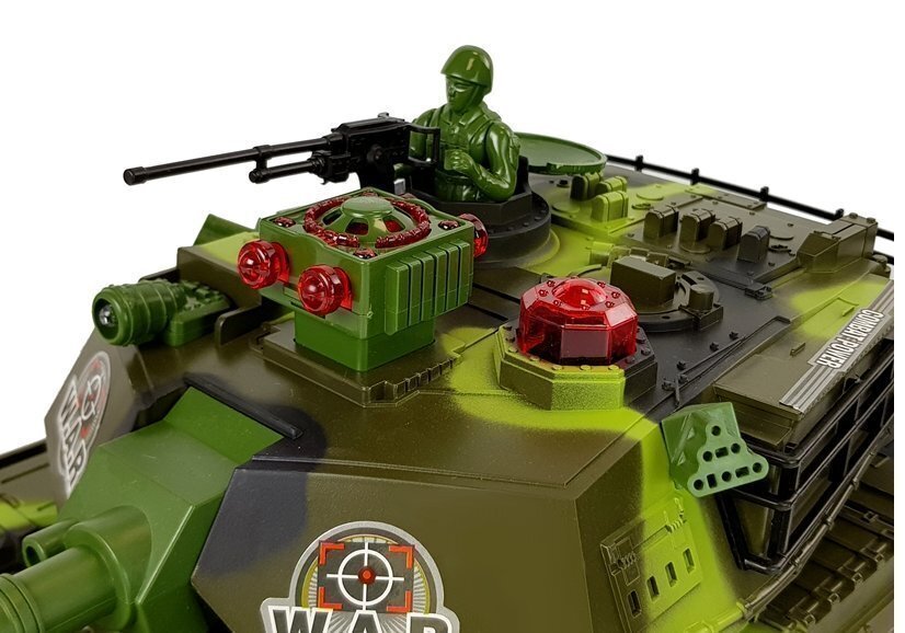 Raadio teel juhitav tank War Tank, roheline/must hind ja info | Poiste mänguasjad | kaup24.ee