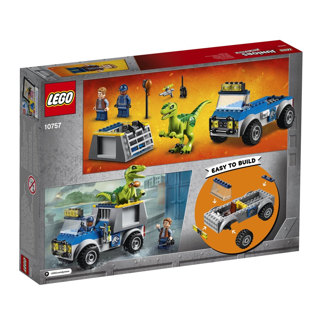 10757 LEGO® JUNIORS Päästeauto Velociraptor hind ja info | Klotsid ja konstruktorid | kaup24.ee