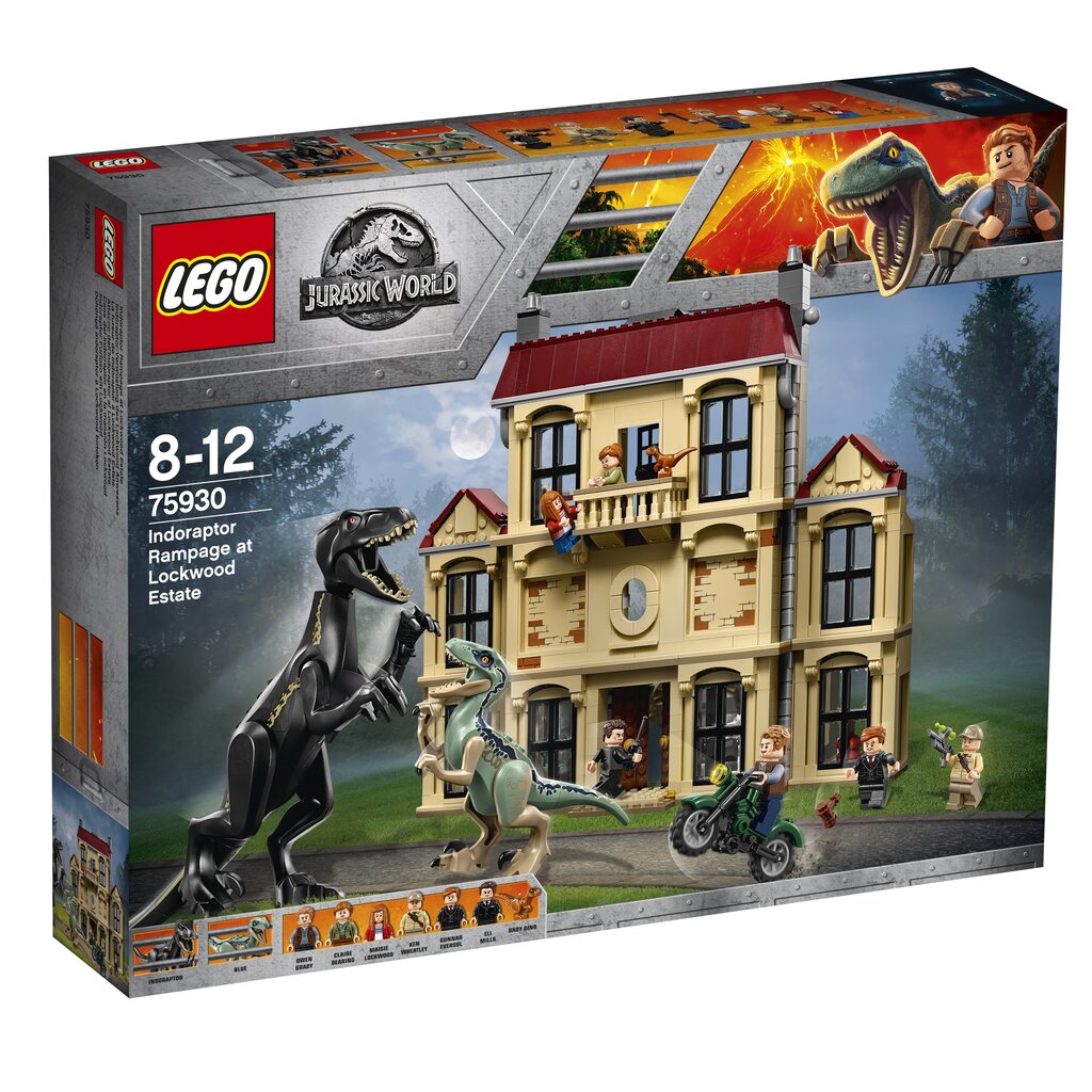 75930 LEGO® JURASSIC WORLD Indoraptori märatsemine Lockwoodi kinnistul цена и информация | Klotsid ja konstruktorid | kaup24.ee