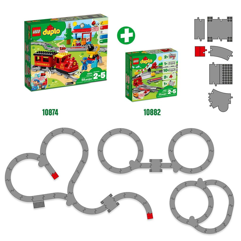 10882 LEGO® DUPLO Rongirajad hind ja info | Klotsid ja konstruktorid | kaup24.ee