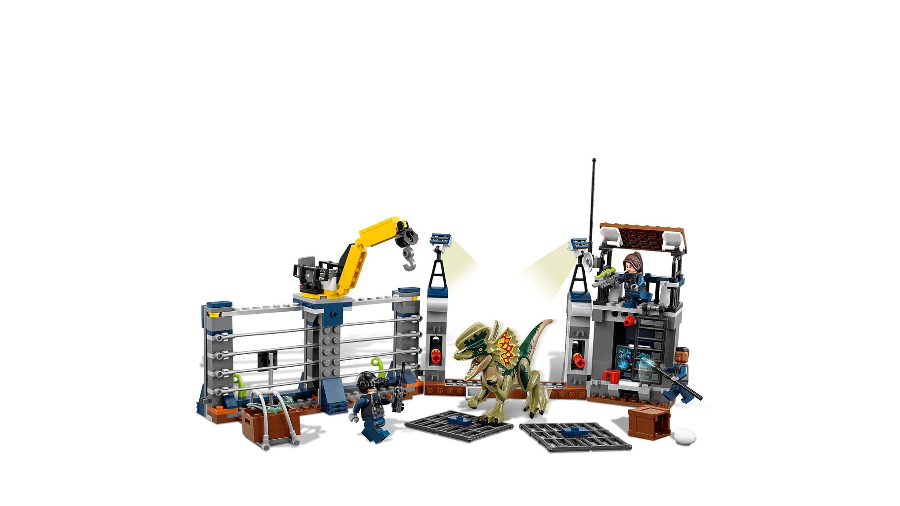 75931 LEGO® JURASSIC WORLD Rünnak Dilofosauri valvuripostile hind ja info | Klotsid ja konstruktorid | kaup24.ee