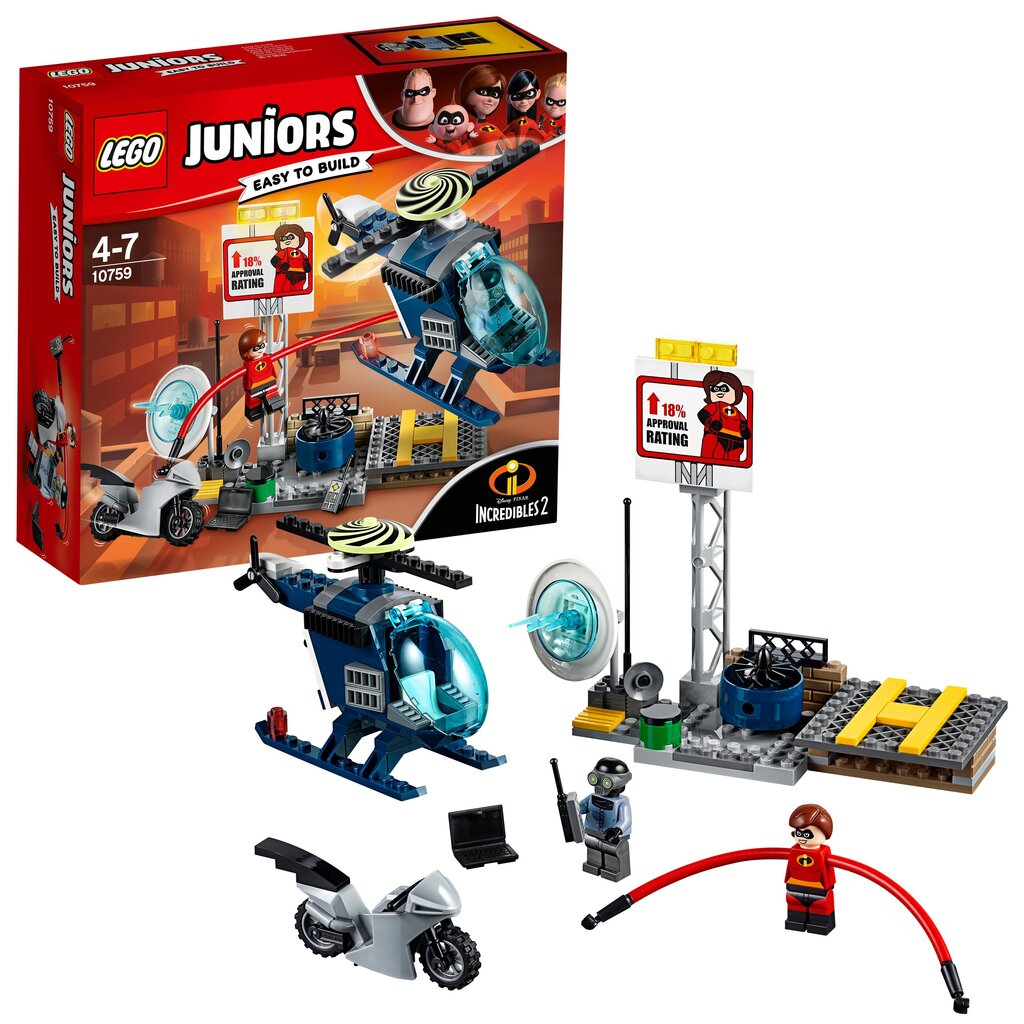 10759 LEGO® JUNIORS Elastiktüdruku tagaajamine katusel цена и информация | Klotsid ja konstruktorid | kaup24.ee