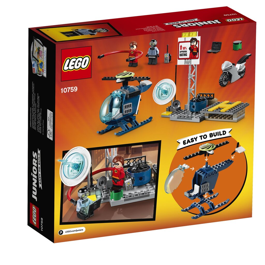 10759 LEGO® JUNIORS Elastiktüdruku tagaajamine katusel цена и информация | Klotsid ja konstruktorid | kaup24.ee