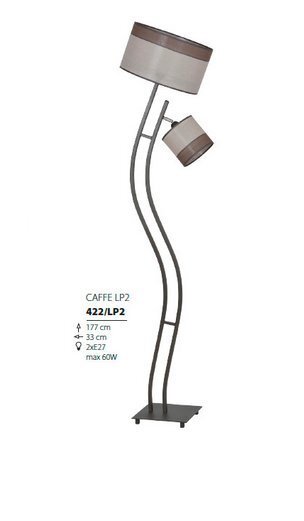 Põrandalamp Caffe LP2, pruun цена и информация | Põrandalambid | kaup24.ee