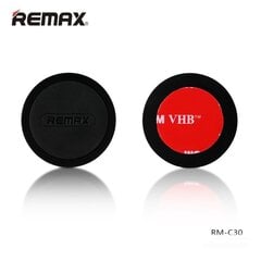 Remax RM-C30 Car Sicky Tape Metal Body Magnetic holder with flat round shape for any spartphone Black цена и информация | Mobiiltelefonide hoidjad | kaup24.ee