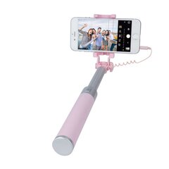 Forever JMP-200 Селфи Штатив с кнопкой на ручке и провод 3.5 мм Розовый цена и информация | Моноподы для селфи («Selfie sticks») | kaup24.ee