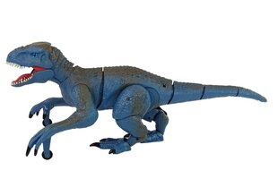 Динозавр со звуковыми и световыми эффектами, пульт дистанционного управления, Raptor, синий цвет цена и информация | Развивающий мелкую моторику - кинетический песок KeyCraft NV215 (80 г) детям от 3+ лет, бежевый | kaup24.ee