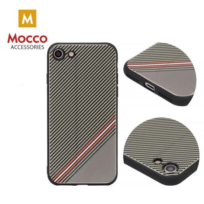 Kaitseümbris Mocco Trendy Grid And Stripes Silicone Back Case Apple iPhone X Brown (Pattern 1) hind ja info | Telefoni kaaned, ümbrised | kaup24.ee