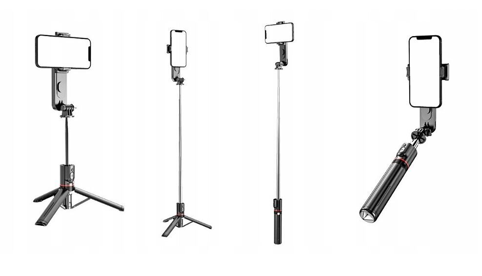 L15 Professionaalne selfie teleskoopstatiivihoidik LED-valgustusega nutitelefonidele hind ja info | Selfie sticks | kaup24.ee