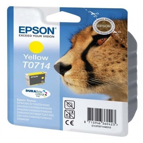 Epson T0714 Ink Cartridge, Yellow цена и информация | Tindiprinteri kassetid | kaup24.ee