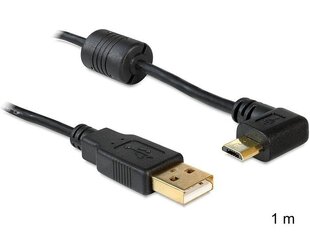 Delock Cable USB-A male > USB micro-B male angled 90° left / right black цена и информация | Кабели и провода | kaup24.ee