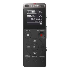 Diktofon Sony ICD-UX560B, 4GB, must hind ja info | Diktofonid | kaup24.ee