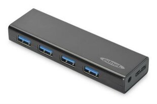 EDNET Hub 4-port USB 3.0 SuperSpeed, Power Supply, black цена и информация | Адаптеры и USB-hub | kaup24.ee