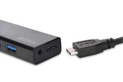 EDNET Hub 4-port USB 3.0 SuperSpeed, Power Supply, black hind ja info | USB jagajad, adapterid | kaup24.ee