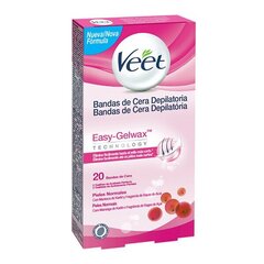 Восковые полоски для нормальной кожи Veet Easy Gelwax 20 шт. цена и информация | Средства для депиляции | kaup24.ee