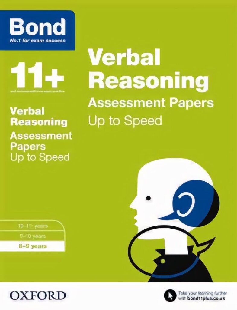 Bond 11plus: Verbal Reasoning: Up to Speed Papers: 8-9 years, 8-9 years hind ja info | Noortekirjandus | kaup24.ee