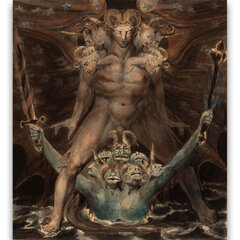 Reproduktsioon „Suur punane draakon ja koletis merest“ (William Blake), 30x40 cm цена и информация | Картины, живопись | kaup24.ee