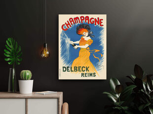 Vintage plakat Champagne, 59x84 cm (A1) hind ja info | Seinapildid | kaup24.ee