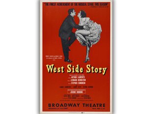 Vintage plakat West Side Story, 59x84 cm (A1) hind ja info | Seinapildid | kaup24.ee