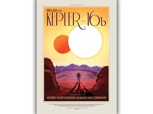 Plakat NASA: Kepler 16b, 59x84 cm (A1) цена и информация | Картины, живопись | kaup24.ee