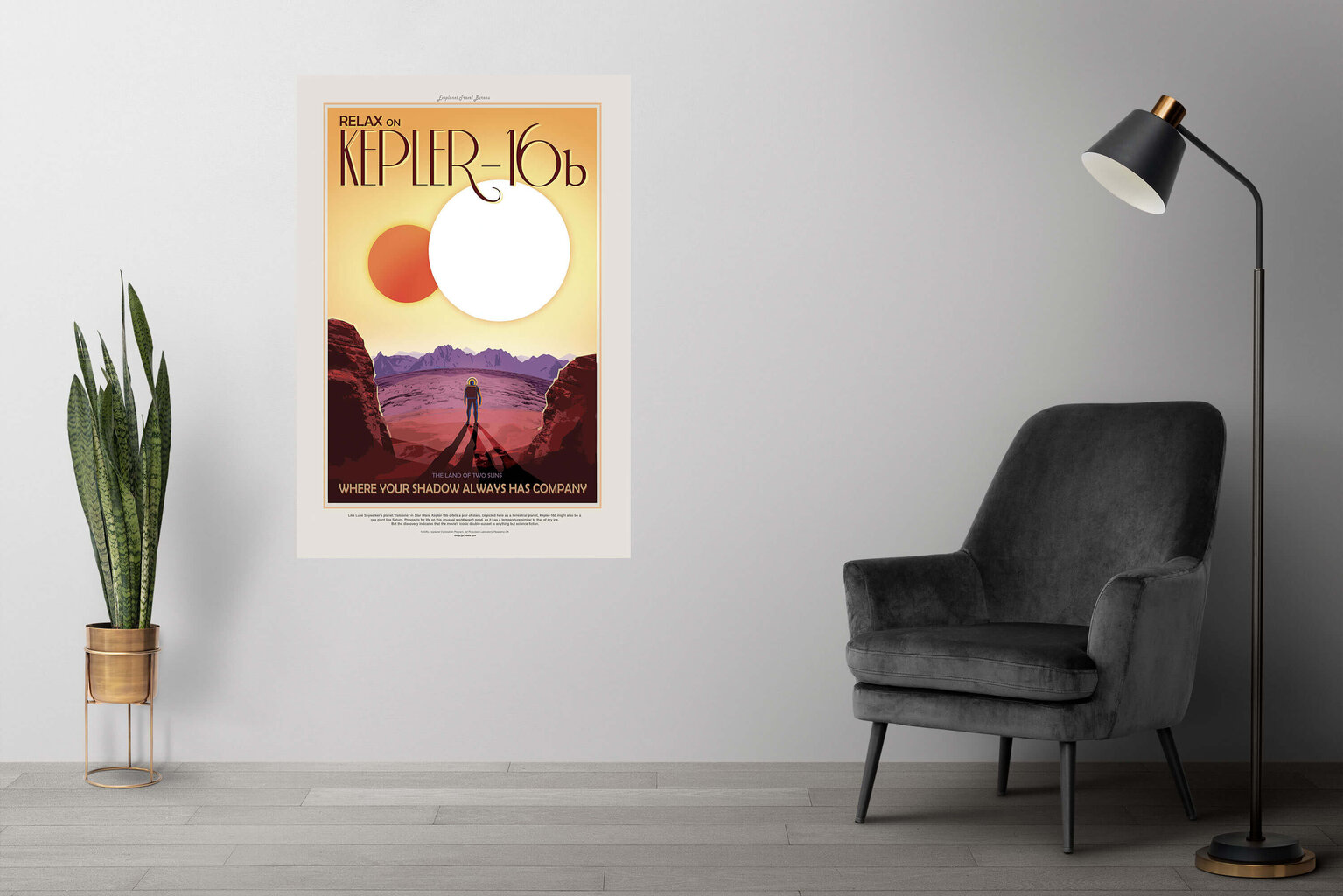 Plakat NASA: Kepler 16b, 59x84 cm (A1) hind ja info | Seinapildid | kaup24.ee