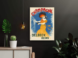 Vintage plakat Champagne, 42x59 cm (A2) hind ja info | Seinapildid | kaup24.ee